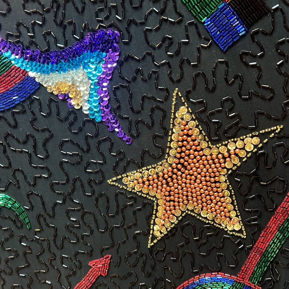 Vintage 1980s to 1990s sequence and beaded rockstar dress size medium - Picture 6 of 6